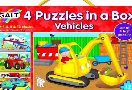 Galt America Galt Toys Puzzles in a Box Vehicle (Pack of 4)