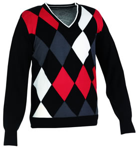 galvin green Chase Pullover Black/Chilli Red/White