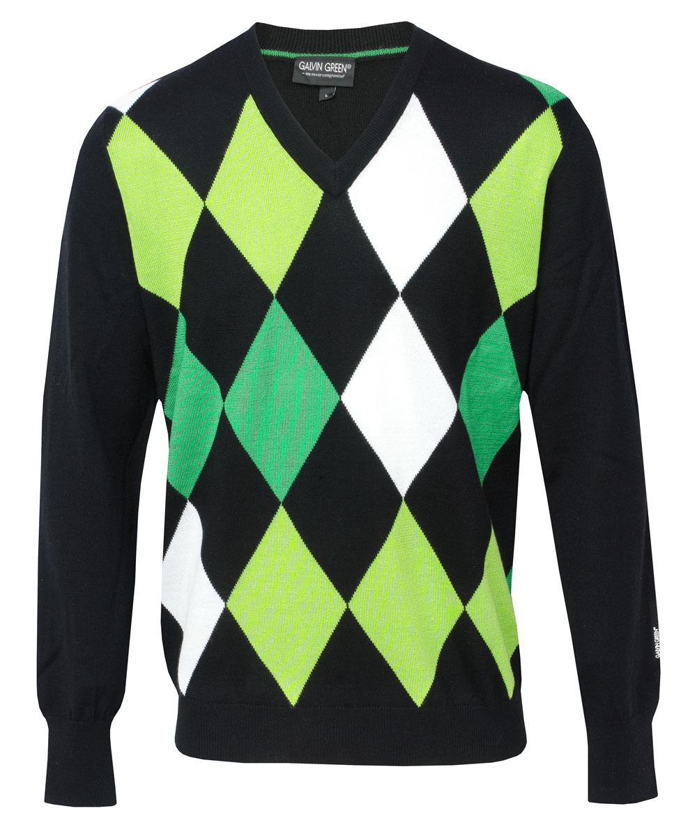 Galvin Green Craig Sweater Black/Apple Green/White