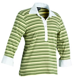 galvin green Womens Janice 3/4 Length Sleeve Golf Shirt Avocado