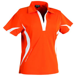 galvin green Womens Janna Golf Shirt Orange/White