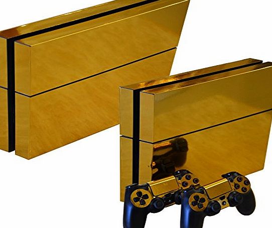 Gam3Gear Vinyl Sticker Pattern Decals Skin for PS4 Console amp; Controller- Gold