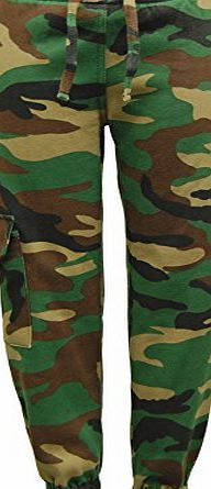 Game Kids GAME Army Camo Camouflage Woodland Fleece Tracksuit Joggers (Green) (11-12 years)