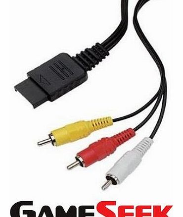 GameSeek Playstation AV to RCA Cable for PlayStation 3 (PS3) PlayStation 2 (PS2) and PSOne (PSX)