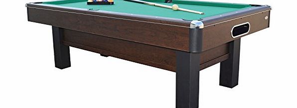 Gamesson Cambridge Pool Table - Brown/Green, 7 Ft