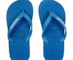 Womens Brighton blue flip flops