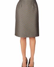 Gant Multicoloured jacquard knee-length skirt