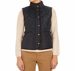 Navy cotton-lined padded gilet