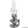 Glass Oil Lamp With Nickel Plated Base