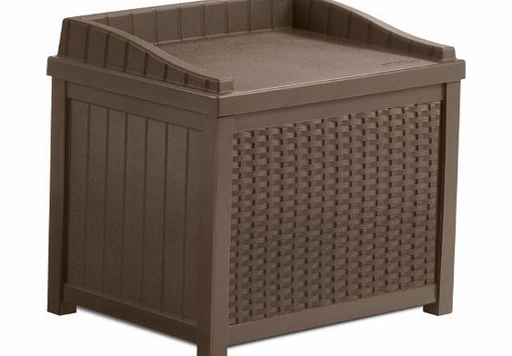 GardenBaron SSW1200 Suncast Resin Wicker Storage Seat
