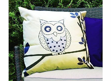 Gardenista Purple Owls Design Water Resistant Outdoor Filled Cushion for Cane/Garden Furniture