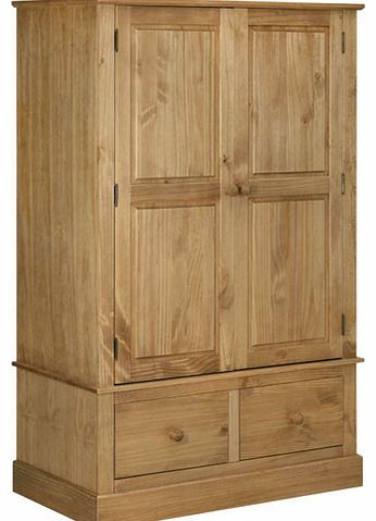 Gardens and Homes Direct Classic Cotswold Solid Pine 2 Door Wardrobe