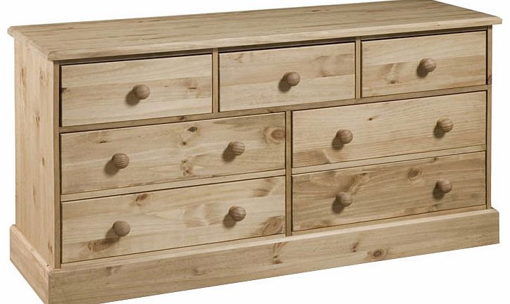 Classic Cotswold Solid Pine 3 Door 4 Drawer Chest