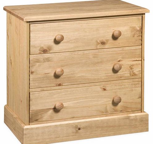Classic Cotswold Solid Pine 3 Drawer Chest