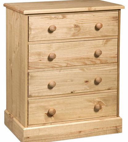 Classic Cotswold Solid Pine 4 Drawer Chest