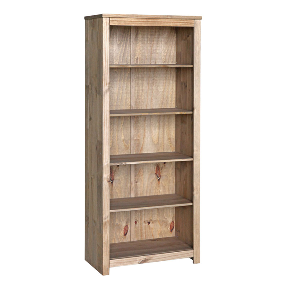 Gardens and Homes Direct Cortez Solid Pine 5 Shelf Open Bookcase