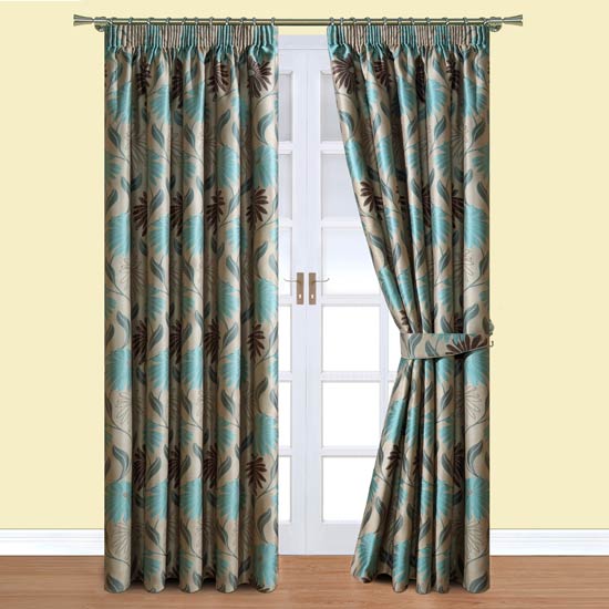 Gardens and Homes Direct Tavie Curtains Teal 46``x54