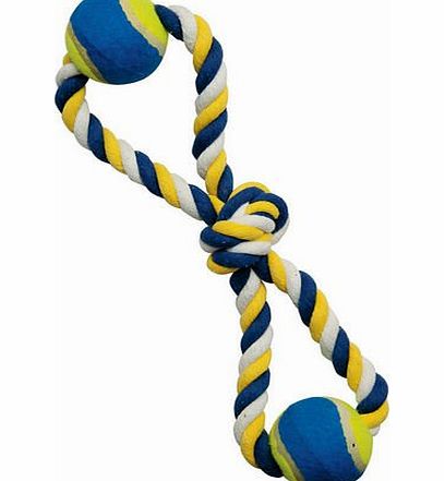 Gardman Dog Toy - Ball and Rope (Chew and Throw Toy)