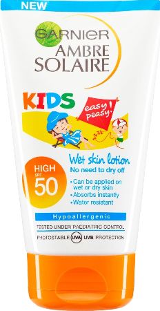 Garnier, 2102[^]0107684 Ambre Solaire Kids Wet Skin Lotion SPF50