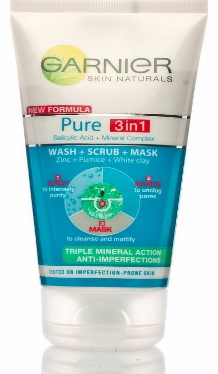 Pure 3 in 1 Scrub Mask and Wash