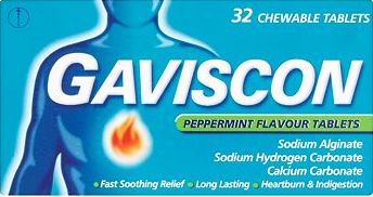 Gaviscon, 2041[^]10023769 Peppermint Flavour Tablets 32 10023769