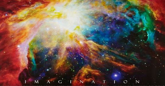 Gb Posters Imagination (Nebula, Albert Einstein Quote) Art Maxi Poster Print - 61x91 cm