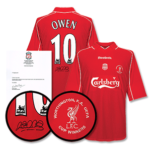 00-02 Liverpool Michael Owen Signed Shirt