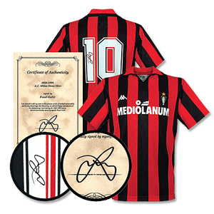 GBM 89-90 AC Milan Gullit Signed Shirt
