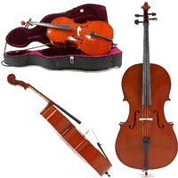 gear4music 1/2 size Cello with case by Gear4music