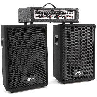 Gear4music 100W PA System with Mixer and Speakers