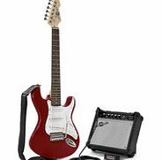 3/4 LA Electric Guitar + Amp Pack Red