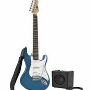 Gear4Music 3/4 LA Electric Guitar   Miniamp Blue