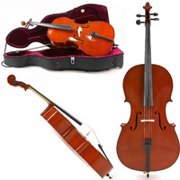 Gear4Music 3/4 Size Cello with Case by Gear4music