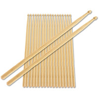 Gear4Music 5A Wood Tip Drum Stick Bundle Pack of 10