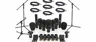 Gear4Music 7 Piece Drum Mic Complete Set Including Stands