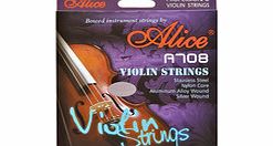 Gear4Music Alice Deluxe Violin String Set 3/4 size