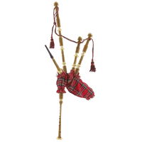 Gear4music Deluxe Bagpipes, Full Size Royal Stewart