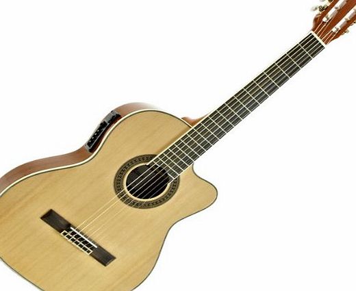 Gear4Music Deluxe Classical Electro Acoustic Guitar by