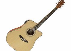 Gear4Music Deluxe Dreadnought Electro Acoustic Guitar