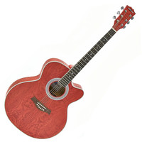 Gear4Music Deluxe Jumbo Acoustic Guitar by Gear4music
