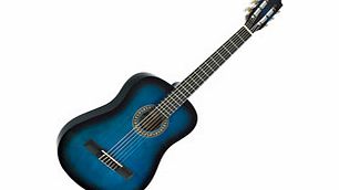Gear4Music Deluxe Junior Classical Guitar Blue by Gear4music