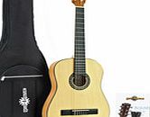 Gear4Music Deluxe Junior Classical Guitar Pack Natural by