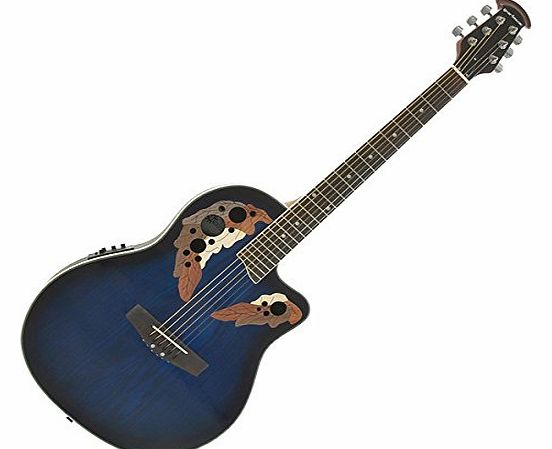 Gear4Music Deluxe Roundback Electro Acoustic Guitar by