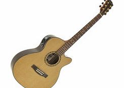 Gear4Music Deluxe Single Cutaway Electro Acoustic Guitar by