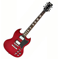 Gear4Music Electric-AC Guitar by Gear4music Red