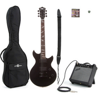 Gear4Music Electric-E4 Guitar and Amp Pack Black