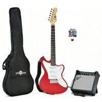 Gear4Music Electric-JG Guitar   Amp Pack Red