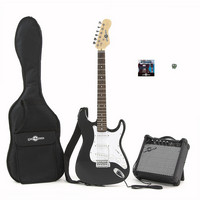 Gear4Music Electric-ST Guitar   Amp Pack BLACK