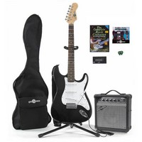 Gear4Music Electric-ST Guitar and Complete Pack Black