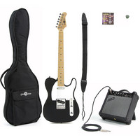 Gear4Music Electric-TL Guitar   Amp Pack Black